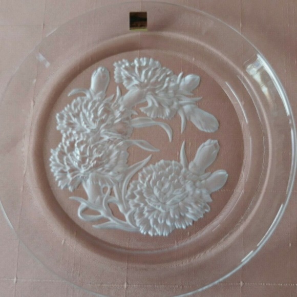 Crystal Flower of the Month Crystal Plate by Hoya Signed T Yamamoto - May - Picture 3 of 6